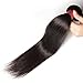 UNice Hair Icenu Series 8A Brazilian Straight Virgin Hair 1 Bundle Unprocessed Human Hair Extensions Weave Natural Color (24, 1B color)