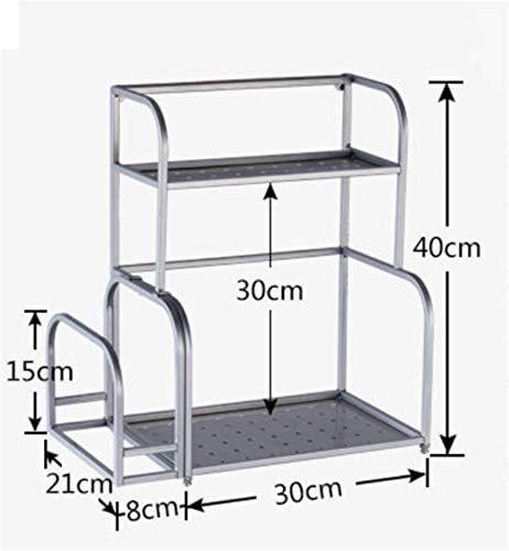 Kitchen Rack Holder Case Rack Separable Stainless Steel Home Stainless Steel Silver Sturdy Organizer Bathroom Home Storage Rack Condiments Canned Food Cabinet Door Cupboard Seasoning