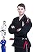Vector Men's BJJ Gi with Bonus White Belt Ripstop Pants for Brazilian Jiu Jitsu (0, Black)