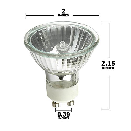 Pack of 6 Bulbs 35 Watt GU10 Halogen Bulb 120 Volt GU 10 Halogen Light
