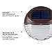kinna Solar Deck Lights Outdoor, 4 Pack Solar Step Lights Wall Lamp LED Waterproof Patio Decor Solar Lights for Outside Railing, Stairs, Fence, Post, Yard and Driveway, Warm White