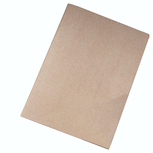 RIANCY A4 Kraft Cornell Notebook Grid Paper Travel Diary Memo Notepad Writing Drawing Scrawl Notebook for School Office Home Journey Supplies (A4)