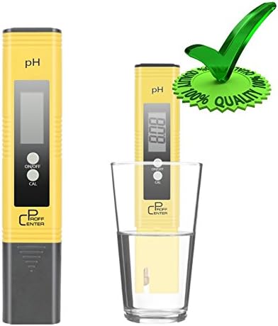 Proffcenter Digital pH Meter - Best Water Quality Tester pH Balance for Water in Aquarium Pool Hydroponic New 2016 Model High Accuracy 0.00-14.00 pH Range Auto Calibration with ATC 3x pH buffer powder