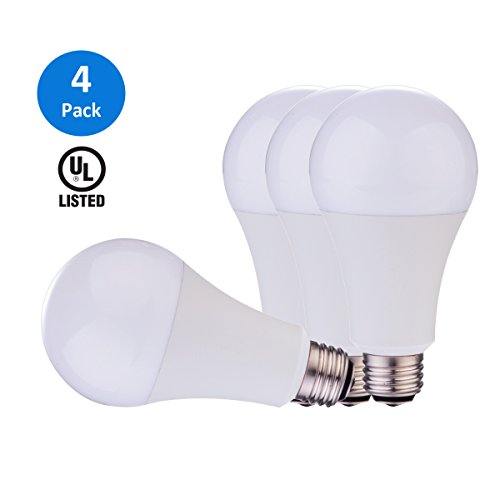 AmeriLuck A21 3-Way LED bulb Low-Medium-High 50/100/150W Equivalent 7/14/20W 800/1500/2200lumens Soft White 2700K Omni-Directional 4 Pack