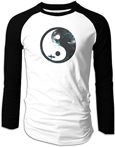 Attractive Men Surfing Tai Chi Yin Yan Funny Long Sleeve Baseball Tee Shirts