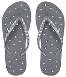 Showaflops Womens' Antimicrobial Shower & Water Sandals for Pool, Beach, Dorm and Gym - Pewter 9/10