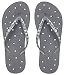 Showaflops Womens' Antimicrobial Shower & Water Sandals for Pool, Beach, Dorm and Gym - Pewter 9/10