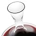 Wine Enthusiast Crystal Vivid Wine Decanter – Hand Blown, Lead-Free, Wide Base Aerating Glass Bottle w/ Minimizing Drip Spout (47oz)