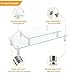5Rcom 2 or 1 Tier Computer Monitor Stand Clear Tempered Glass Laptop Riser,Multi Desktop Shelf Organizers with Height Adjustable Legs for Flat Screen LCD LED TV, Laptopthumb 3