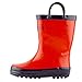 Lone Cone Rain Boots with Easy-On Handles for Toddlers and Kids, Firetruck Red, Little Kid 11