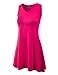 Made By Johnny MBJ WT827 Women's Summer Sleeveless Tunic Casual V-Neck T-Shirt Tank Tops Blouse L Coral