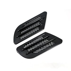 PIXNOR Car Air Flow Fender Side Cover Intake Grille Vent Decoration Sticker (zwart)