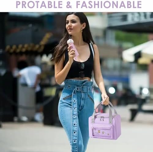 sac isotherme sac isotherme repas lunch bag isotherme femme petit sac repas portable 6L (travail ecole dejeuner quotidien) Gris — photo 7 sur 7