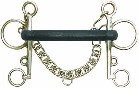 ERS Centaur Stainless Steel Rubber Mullen Mouth Pelham 5.5
