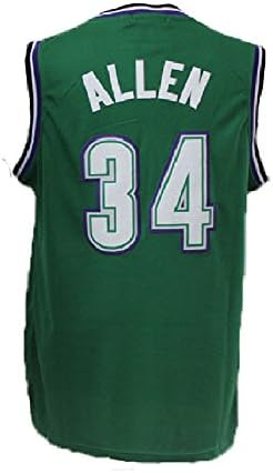Gahifde Men's Ray Jerseys Milwaukee #34 Jersey Allen Basketball Jerseys Green (S)