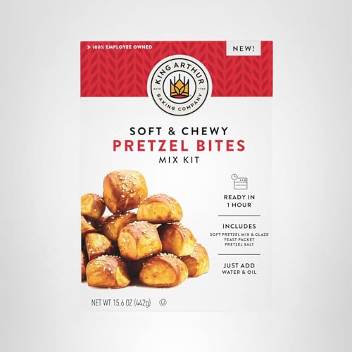 KING ARTHUR BAKING COMPANY SOFT & CHEWY PRETZEL BITES MIX KIT 15.6 OZ, BAKING MIX – READY IN 1 HOUR