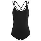 iiniim Women's Spaghetti Strap Ballet Dance Camisole Criss Cross Leotard