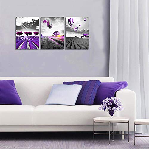 Purple landscape Wall Art for living room Canvas Prints Artwork