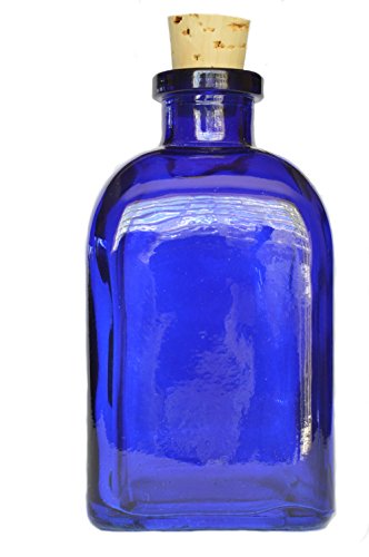 Olive Oil Outpost EVOO and Vinegar Dispensing 250ml Glass Bottle Natural Cork (Cobalt Blue)