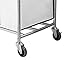 Laundry Hamper with Wheels - Rolling Laundry cart Heavy Duty - Triple Laundry Sorter, Chrome/White Laundry Organizer