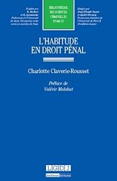L' habitude en droit pénal