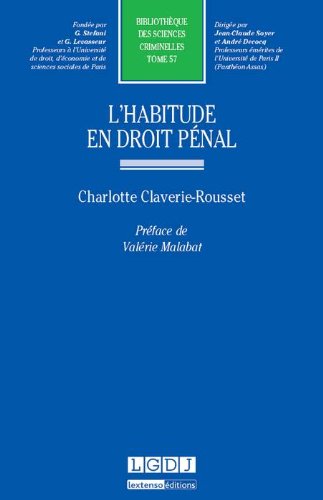 L' habitude en droit pénal