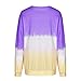 Kansopa Women's Long Sleeve Crewneck Thin Tunic Shirt Blouses Tie Dye Casual Pullover Tops Sweatshirt