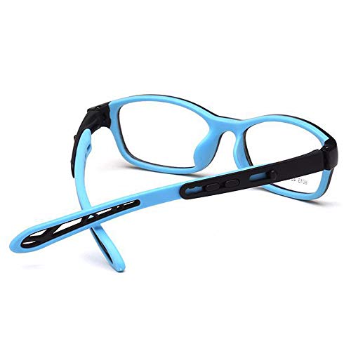 Fantia Unisex Child Non-Prescription Glasses Frame Clear Lens Kids Eyeglasses (Blue) - Thumbnail 2