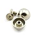 LQ Industrial 8pcs 1/2 inch Silver Purse Handbag Feet Mushroom Type Nailhead Hollow Round Head Stud Metal Philip Screw-Back Spike Studs Rivet Leather Craft DIY 12mm