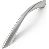 JIASENBAO 10 Pack Brushed Nickel Cabinet Pulls 5 Inch Arch Twisted Silver Handles Drawer Kitchen Cupboard Bathroom Dresser Ca