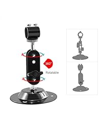 FreeMascot Soporte de 360 grados con soporte de 0.472 in 0.630 in para puntero láser láser linterna (negro)