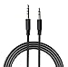 NIUBEE 3.5mm Male to Male Stereo Audio Aux Cable,4 Pole to 3 Pole Auxiliary Audio Cable for Headphones,iphone,ipad,iPod,Echo Dot, Sony,Home / Car Stereos and More-4 ft/1.2m (1 Pack)