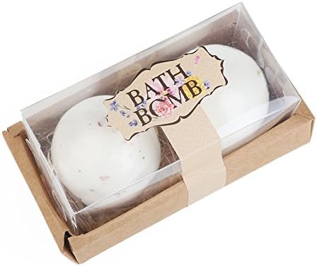 Atfung Bath Bombs Gift Set 2 Different Flowers Essential Oil Ultra Lush Spa Fizzies Natural Handmade Bath Products (2 PCS Ball)