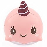 1PC Rainbow Strawberry Squishy Super Jumbo Scented Slow Rising Rare JUNKE Fun Toy (Pink Whale)