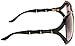 Gucci Women's 3508/S Rectangle Sunglasses,Shiny Black Frame/Brown Gradient Lens,One Size