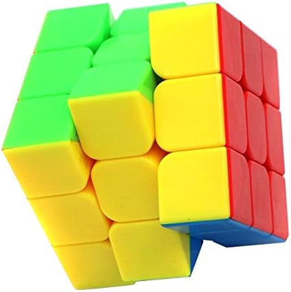 Little Treasures Cube 3 x 3 Puzzle Stickerless 3 Layer Speed Cube, Vivid Color