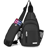 JENAGREEN Waterproof Sling Backpack Crossbody Sling Bag, Cross Bag Adjustable Travel Hiking Essentials Casual Daypack Multipurpose Chest Bag Purse for Women Men