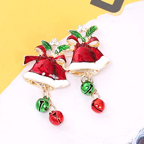 YEYA Christmas Brooch Pin Set Holiday Pin Set Xmas Jingle Bells Christmas Tree Pin Party Favor Best Gift for Women Girls (Style：B) - Thumbnail 5