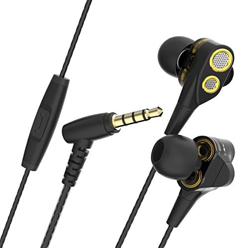 in Ear Headphone Earbuds CBAOOO Dual Dynamic Drivers Headset, Super Heavy Bass Noise Isolation Wired Earphone with Microphone for All Smartphones