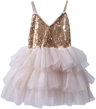 Nonna Bambini Ginger Little Girl's Cute Tutu Dress Gold (2)