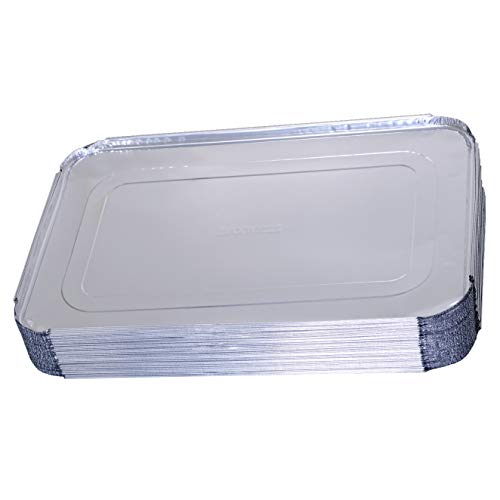 Daxwell Aluminum Foil Steam Table Pan Lids, Full Size, J10002295 (Pack of 50)