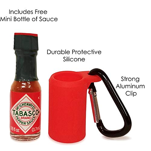Tabasco Sauce Keychain - Includes Mini Bottle of Original Hot Sauce. Miniature Individual Size Perfe - //coolthings.us
