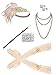 Zivyes 1920s Accessories Headband Necklace Gloves Costume Holder Flapper Costume Accessories for Women