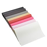 8 Pieces A4 Size Solid Color Litchi Grain Texture Faux Leather Fabric Sheets Cotton Back for Hair Bows Making, Hair Clips Making, Headband Making (8 Color, Each Color one Sheet)