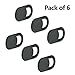 Webcam Cover 0.03in Ultra Thin (6 Pack), Web Camera Cover for Laptop Desktop PC Macboook Pro iMac Mac Mini Computer Smartphone, Protect Your Privacy and Securtiy Against Cam Hacks, Strong Adhesive