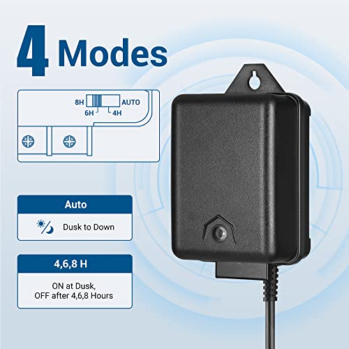 DEWENWILS 60 Watt Outdoor Low Voltage Transformer with Timer and