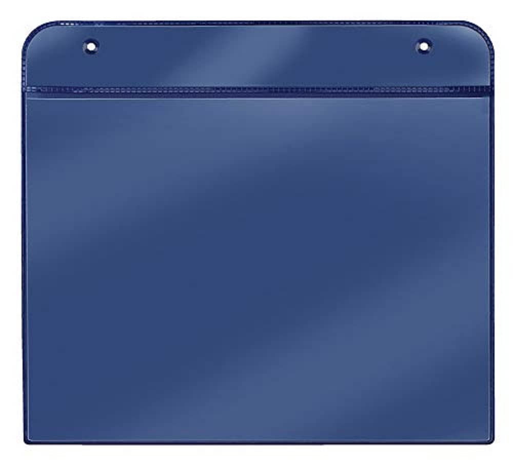 VELOFLEX 3805500 Magnetic Pockets DIN A5 Landscape Format with Magnetic Strip on The Back PVC Blue Pack of 20