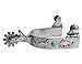 Professional S Choice Ladies Silver Feather and Turquoise Dot Spur