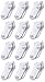Fruit of the Loom Girl's 12 Pack Low Cut Socks, White, Shoe Size: 4-10 (large)