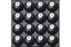 ISZY BILLIARDS Box of 16 Replacement # 8 Pool Table - Billiard Ball
